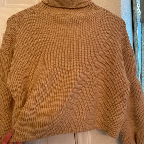 Oak + Fort knit sweater size small oatmeal tan euc - Picture 7 of 8
